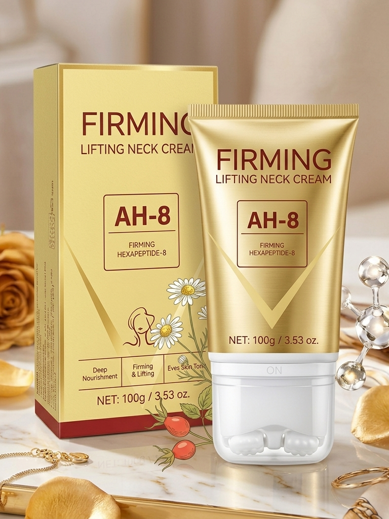 Crema reafirmante de cuello y escote con roller